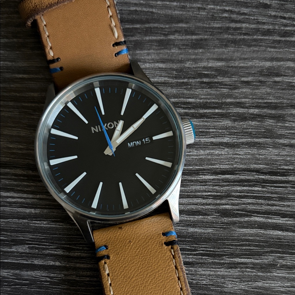 Nixon “Sentry” Day + Date 100m Japanese Quartz Watch